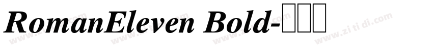 RomanEleven Bold字体转换